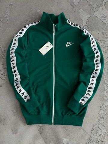Смарагдова жіноча спортивна кофта (олімпійка) з лампасами Найк Nike | S м-1594 фото