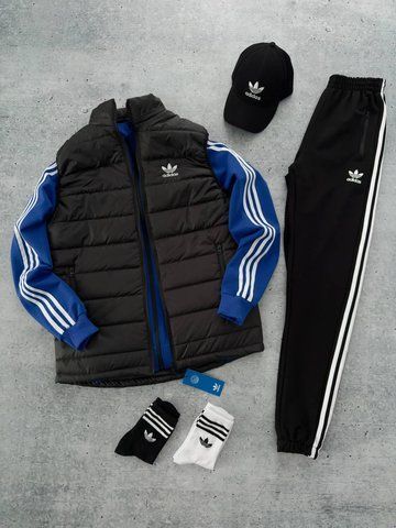 Жіночий спортивний костюм Адідас Adidas 6в1: жилетка, штани, кофта, кепка та 2 пари шкарпеток | S м-1030 фото