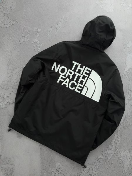 Черная мужская демисезонная ветровка плащевка Норд Фейс The North Face | S м-858 фото