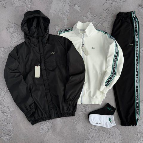 Жіночий спортивний костюм Лакоста Lacoste 5в1: вітровка, кофта, штани та 2 пари шкарпеток | S м-1936 фото