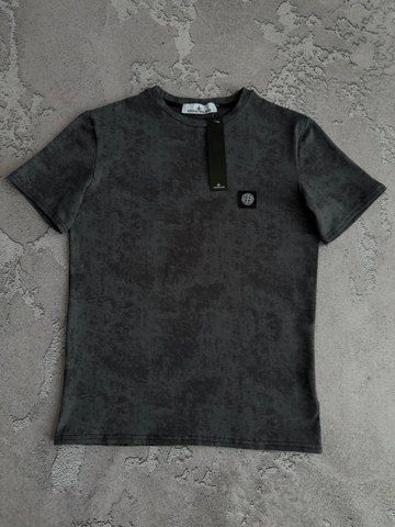 Графитовая женская футболка Stone Island Стон Айленд&nbsp;| S м-1813 фото