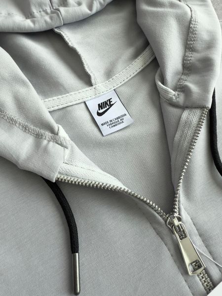 Серое мужское зип худи (кофта) Найк Nike | S м-1718 фото