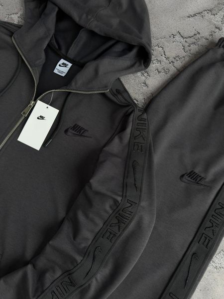 Серый мужской спортивный костюм Найк Nike с лампасами 4в1: кофта, брюки и 2 пары носков | S м-1634 фото