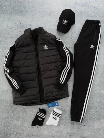 Жіночий спортивний костюм Адідас Adidas 6в1: жилетка, штани, кофта, кепка та 2 пари шкарпеток | S м-1034 фото