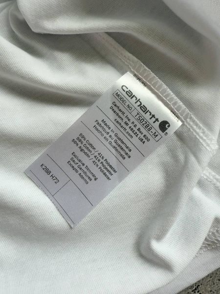 Белый мужской летний костюм Carhartt Кархарт: футболка и шорты | S м-1068 фото