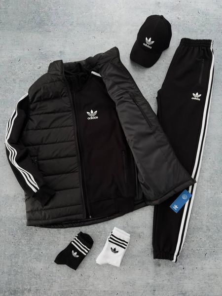 Женский спортивный костюм Адидас Adidas 6в1: жилетка, брюки, кофта, кепка и 2 пары носков | S м-1034 фото