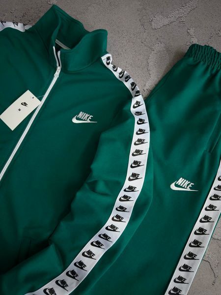 Смарагдовий жіночий спортивний костюм Найк Nike з лампасами 4в1: кофта, штани та 2 пари шкарпеток | S м-1596 фото