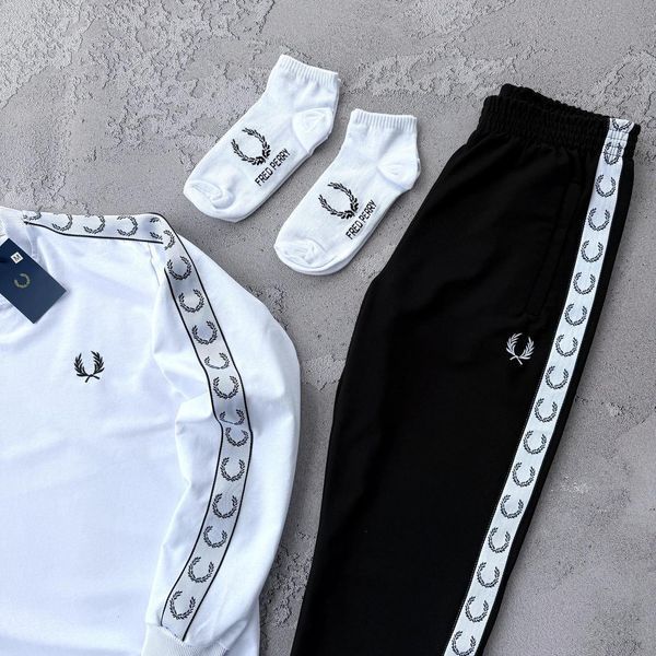 Мужской спортивный костюм Фред Перри Fred Perry 4в1: свитшот, брюки и 2 пары носков | S м-545 фото