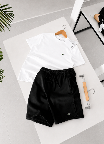 Мужской летний костюм Лакоста Lacoste 4в1: футболка, шорты и 2 пары носков | S м-1729 фото