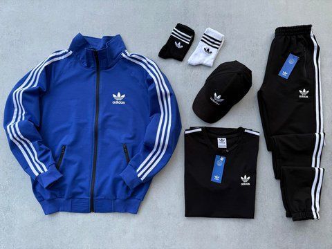 Жіночий спортивний костюм Adidas Адідас 6в1: кофта, штани, футболка, кепка та 2 пари шкарпеток | S м-644 фото