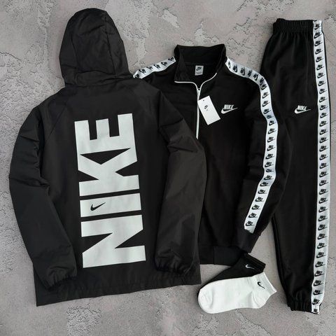 Женский спортивный костюм Найк Nike 5в1: ветровка, кофта, брюки и 2 пары носков | S м-1875 фото