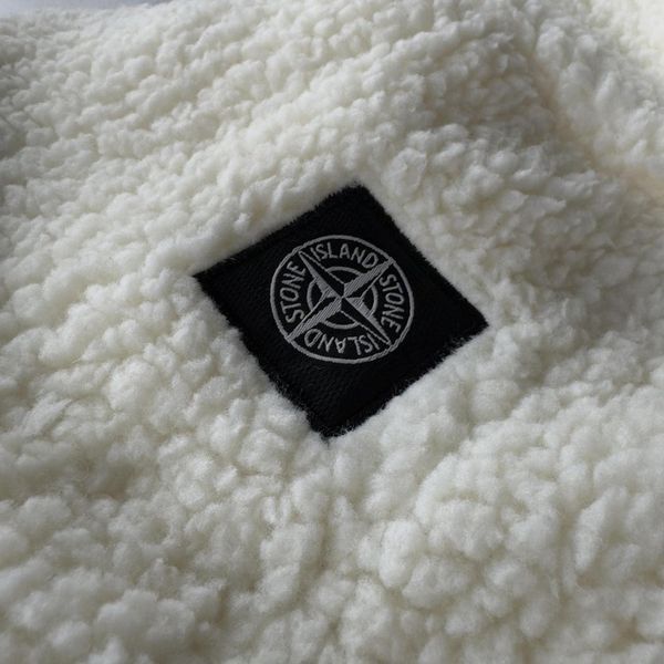 Жіноча зимова тепла двостороння куртка Стон Айленд Stone Island з овчиною | S м-519 фото