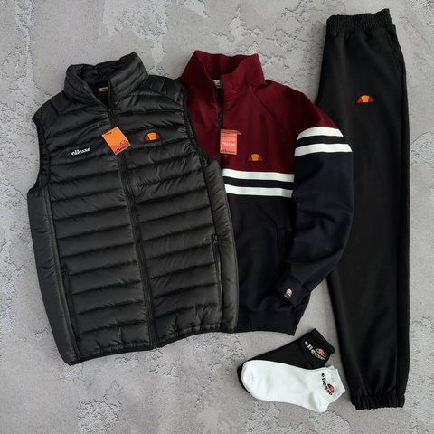 Женский спортивный костюм (набор) 5в1 Ellesse Элис: жилет, кофта, брюки и 2 пары носков | S м-1572 фото