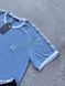 Голубая женская футболка Фред Перри Fred Perry (лампас вышитый) | XS м-1172 фото 2
