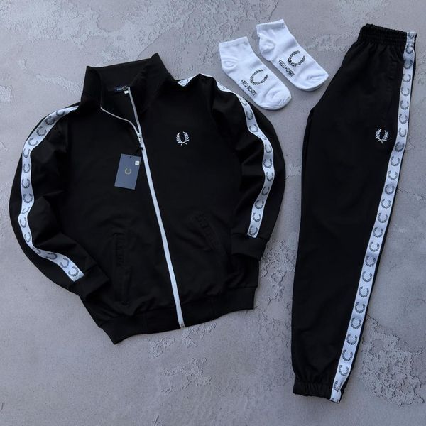 Женский спортивный костюм (набор) Fred Perry Фред Перри 6в1: жилет, кепка, брюки, кофта и 2 пары носков |S м-865 фото