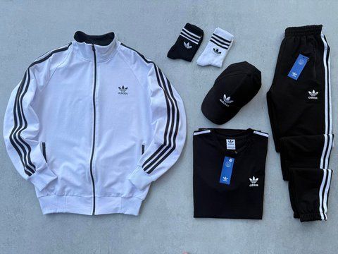 Жіночий спортивний костюм Adidas Адідас 6в1: кофта, штани, футболка, кепка та 2 пари шкарпеток | XS м-1196 фото