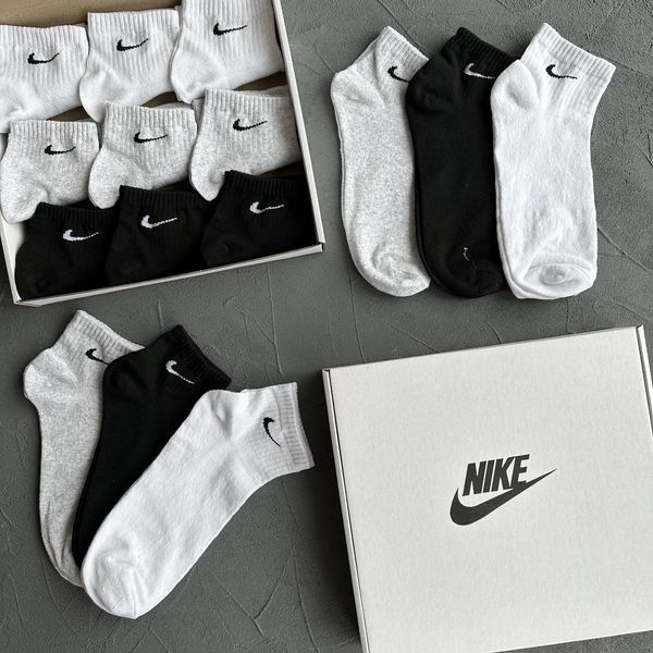 Набір чоловічих шкарпеток: Nike Найк упаковка 9 пар) | м-376 фото