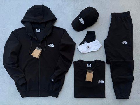 Жіночий спортивний костюм Норд Фейс The North Face 6в1: кофта, штани, кепка, футболка та 2 пари шкарпеток | S м-6165 фото