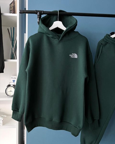Зеленый мужской спортивный костюм Норд Фейс The North Face: худи и брюки | S Kos37 фото