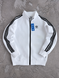 Белая мужская теплая зимняя спортивная кофта на флисе (олимпийка) Adidas Adidas | XS м-36 фото 1