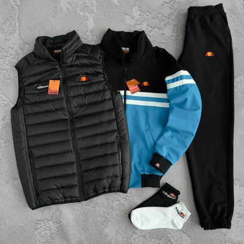 Женский спортивный костюм (набор) 5в1 Ellesse Элис: жилет, кофта, брюки и 2 пары носков | S м-1573 фото