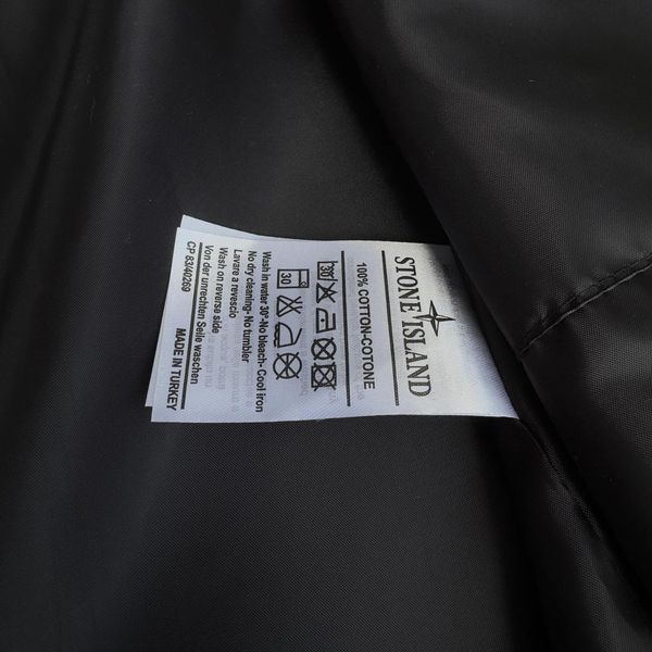 Чорна чоловіча вітровка плащівка Stone Island Стон Айленд | S м-836 фото