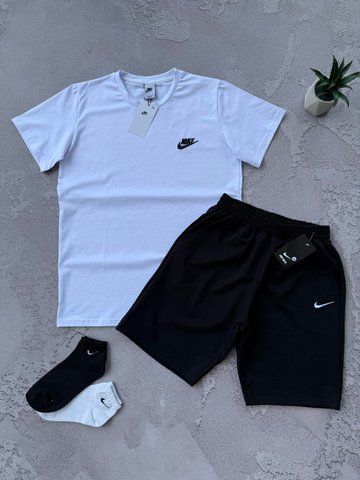 Мужской летний костюм Найк Nike 4в1: футболка, шорты и 2 пары носков | S м-1638 фото