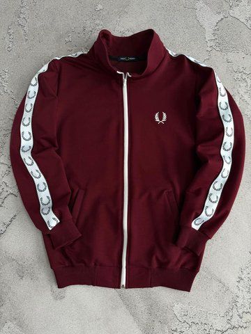 Чоловіча кофта (олімпійка) Fred Perry Фред Перрі в бордовому кольорі | S м-298 фото