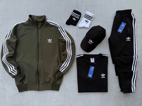 Жіночий спортивний костюм Adidas Адідас 6в1: кофта, штани, футболка, кепка та 2 пари шкарпеток | XS м-1192 фото