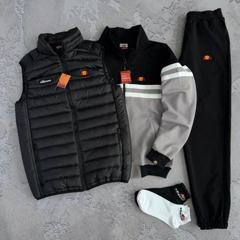Женский спортивный костюм (набор) 5в1 Ellesse Элис: жилет, кофта, брюки и 2 пары носков | S м-1574 фото