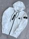 Жіноче зіп худі (кофта) Stone Island Стон Айленд у білому кольорі | XS м-296 фото 2