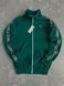 Зеленая женская спортивная кофта (олимпийка) c лампасами Лакоста Lacoste | S м-1579 фото 1