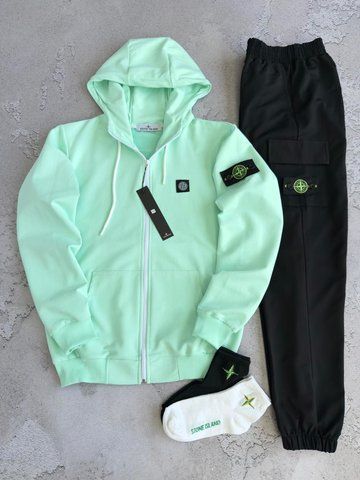 Чоловічий спортивний костюм Стон Айленд Stone Island 4в1: кофта, штани та 2 пари шкарпеток | S м-989 фото