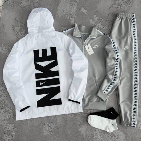 Женский спортивный костюм Найк Nike 5в1: ветровка, кофта, брюки и 2 пары носков | S м-1871 фото