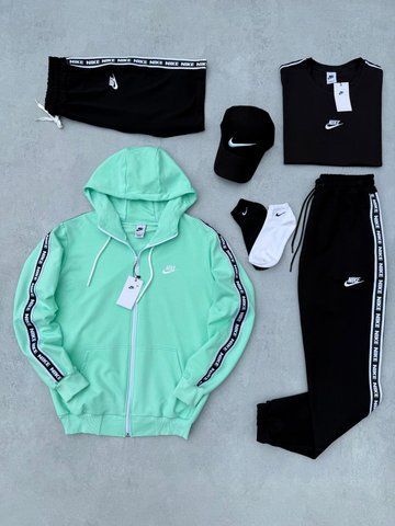 Женский спортивный костюм 7в1 Найк Nike: кофта, брюки, шорты, футболка, кепка и 2 пары носков | S м-1368 фото