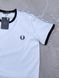 Белая женская футболка Фред Перри Fred Perry (лампас вышитый) | XS м-1085 фото 2