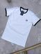 Белая женская футболка Фред Перри Fred Perry (лампас вышитый) | XS м-1085 фото 3