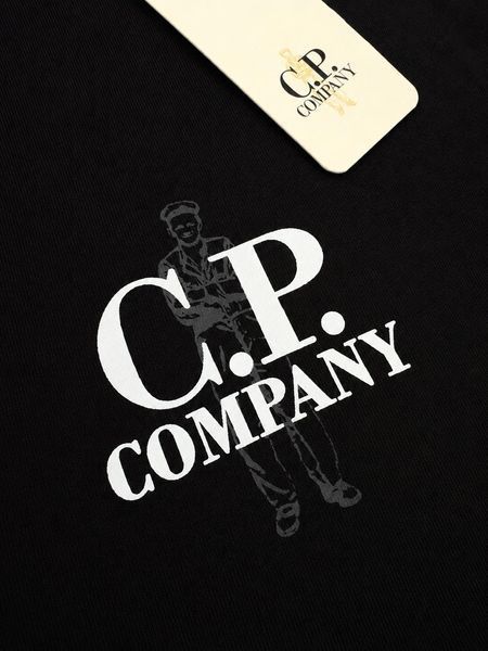 Черная женская футболка Компани C.P.Company | S м-1794 фото
