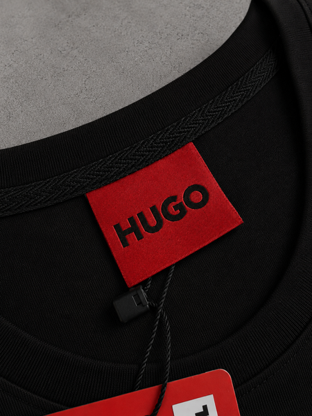Черный женский летний костюм Хуго Hugo 4в1: футболка, шорты и 2 пары носков | S м-1784 фото