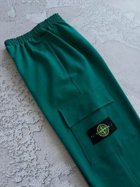 Изумрудные мужские спортивные&nbsp;штаны Stone Island Стон Айленд&nbsp;| S м-1601 фото