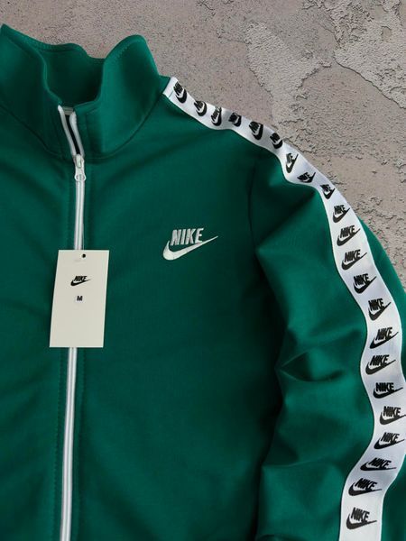 Изумрудная мужская спортивная кофта&nbsp;(олимпийка) c лампасами Найк&nbsp;Nike&nbsp;| S м-1591 фото