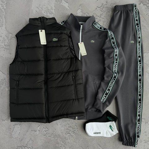Жіночий спортивний костюм Лакоста Lacoste 5в1: жилет, кофта, штани та 2 пари шкарпеток | S м-1935 фото