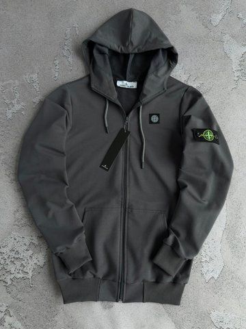 Жіноче зіп худі (кофта) Stone Island Стон Айленд у сірому кольорі |&nbsp; XS м-1678 фото