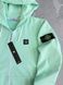 М'ятне жіноче зіп худі (кофта) Stone Island Стон Айленд | L м-988 фото 3
