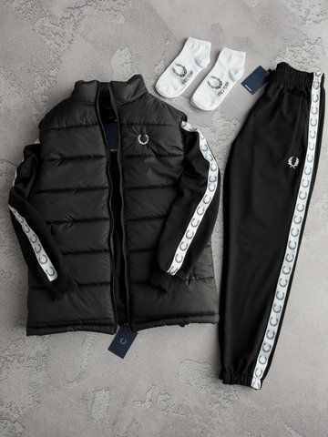 Жіночий спортивний костюм (набір) 5в1 Фред Перрі Fred Perry: світшот, штани, жилет та 2 пари шкарпеток | S м-955 фото