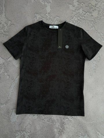 Черная женская футболка Stone Island Стон Айленд&nbsp;| S м-1812 фото