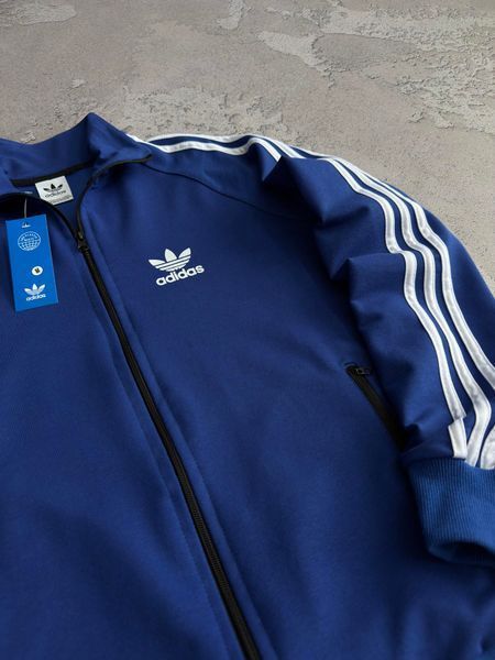 Чоловіча спортивна кофта (олімпійка) Adidas Адідас у синьому кольорі || XS м-283 фото