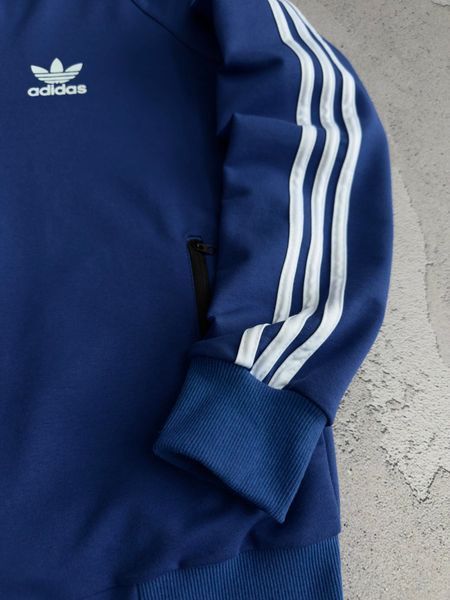 Чоловіча спортивна кофта (олімпійка) Adidas Адідас у синьому кольорі || XS м-283 фото