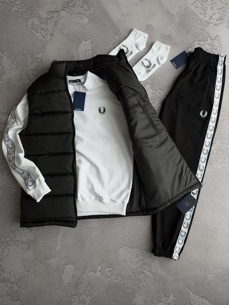 Женский спортивный костюм (набор) 5в1 Фред Перри Fred Perry: свитшот, брюки, жилет и 2 пары носков | S м-954 фото