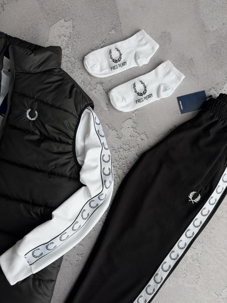Женский спортивный костюм (набор) 5в1 Фред Перри Fred Perry: свитшот, брюки, жилет и 2 пары носков | S м-954 фото